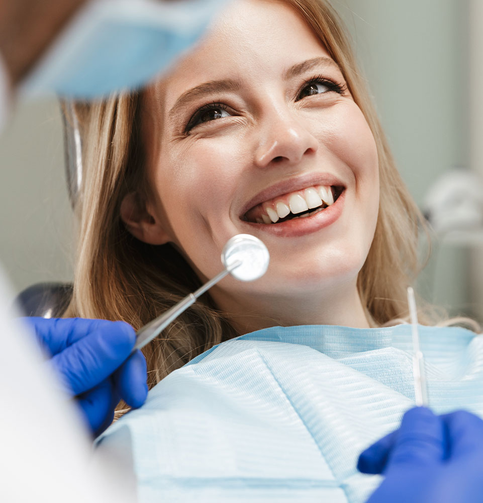 Patient smiling at doctor