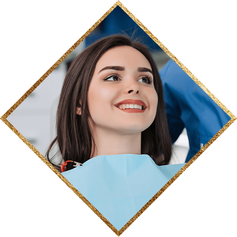 smiles with her new smile