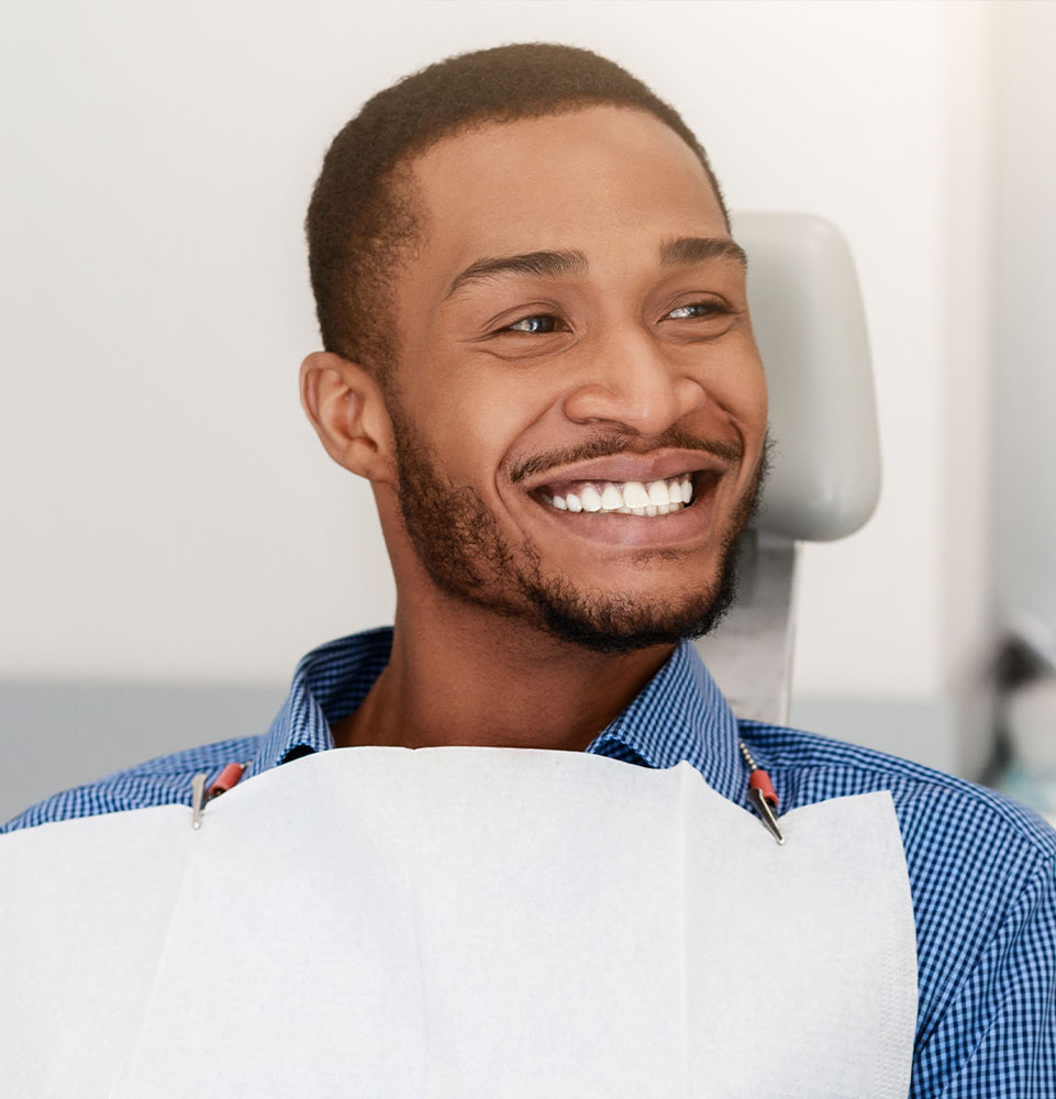 smiling man with pearly whites